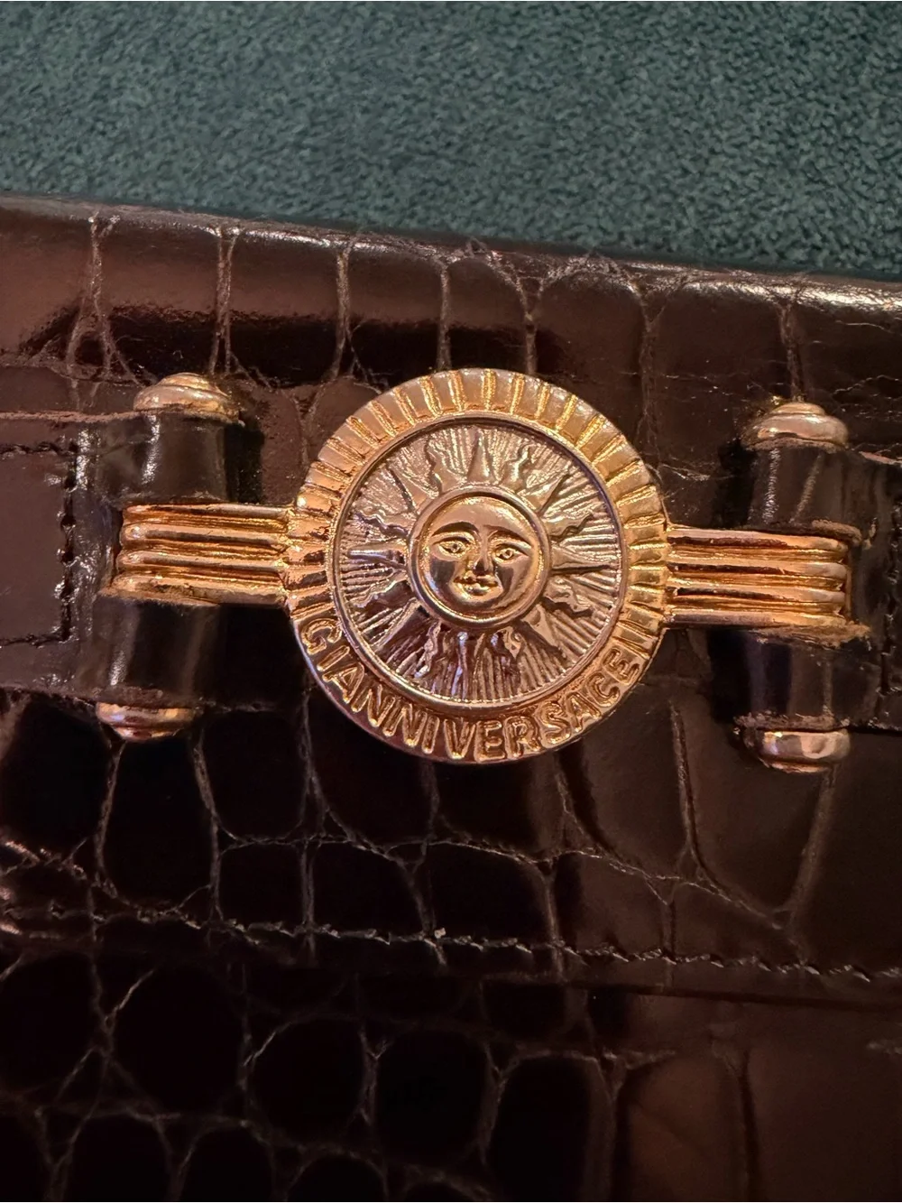 Versace croc embossed